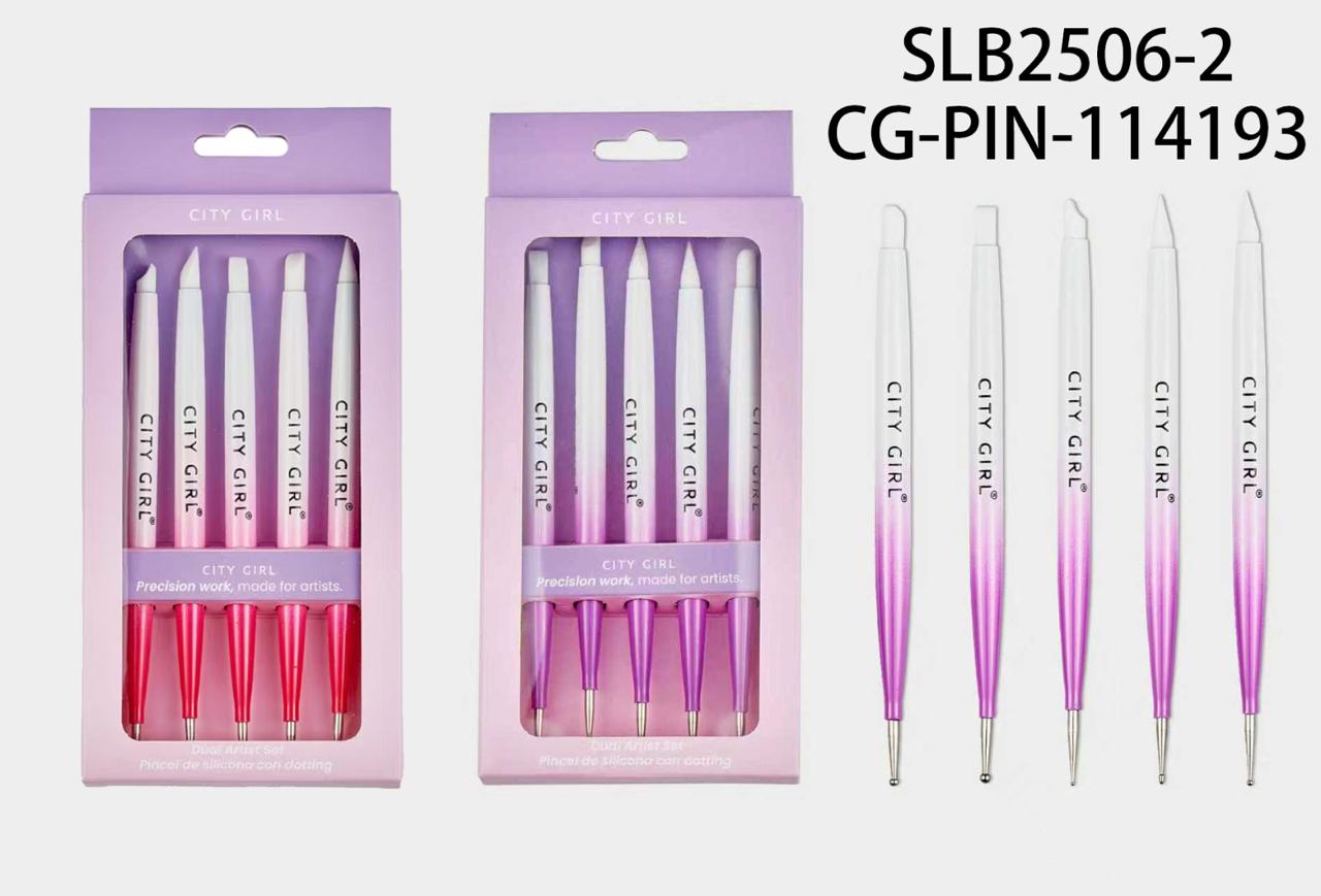 Pinceles Para Nail Art x5 Unidades- City Girl