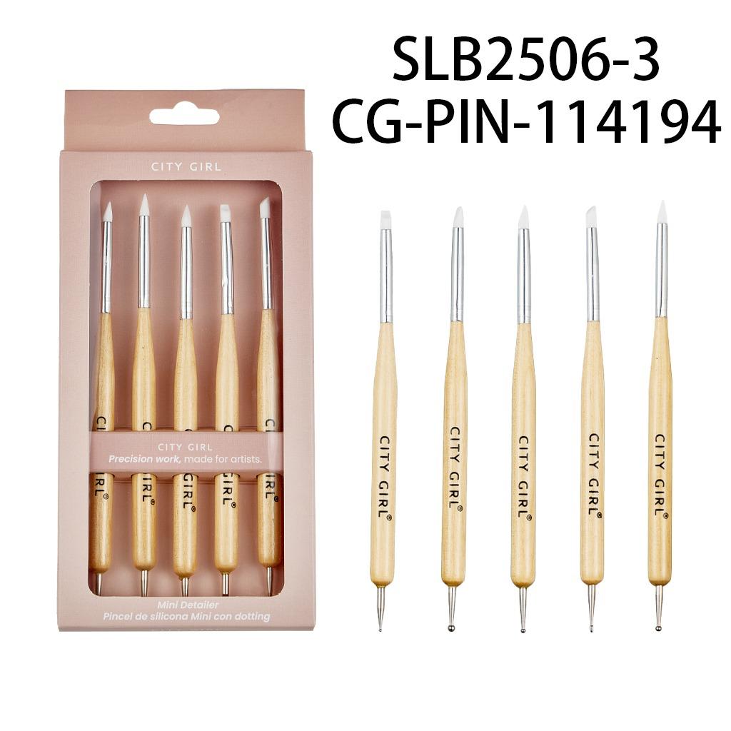 Pinceles Para Nail Art x5 Unidades- City Girl