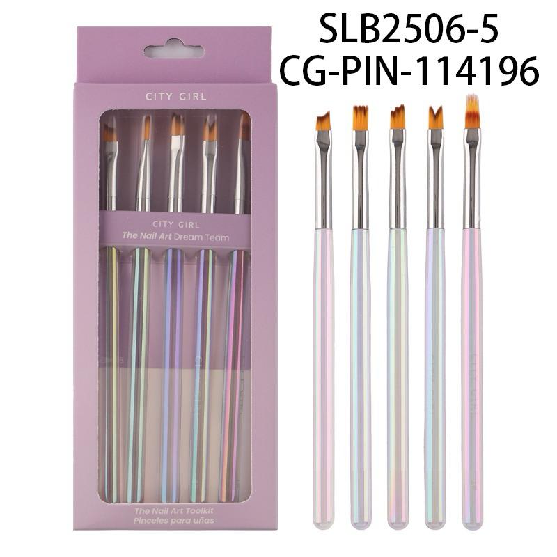 Pinceles Para Nail Art x5 Unidades- City Girl