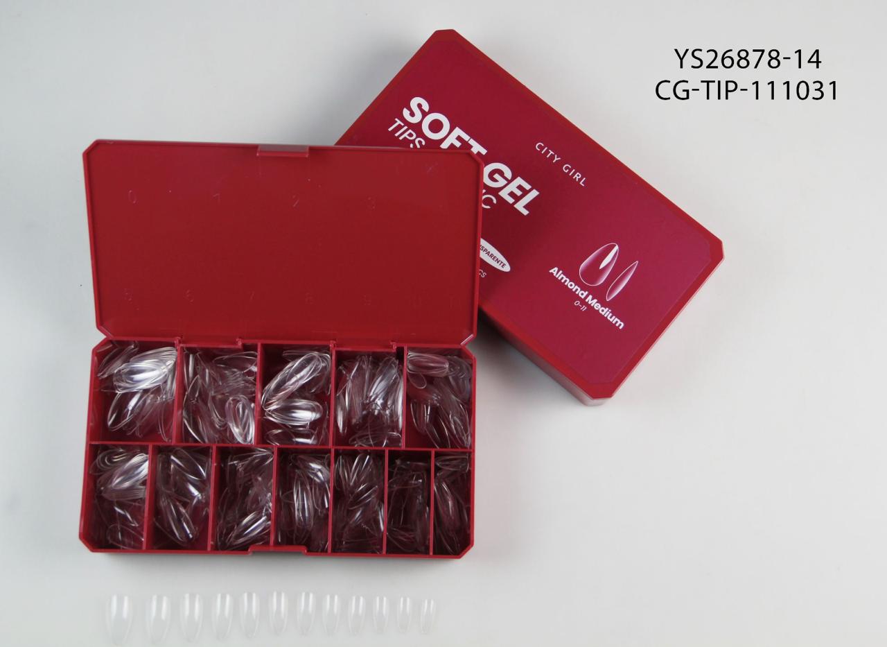 Tips Soft Gel Almond Medium 504pcs- City Girl