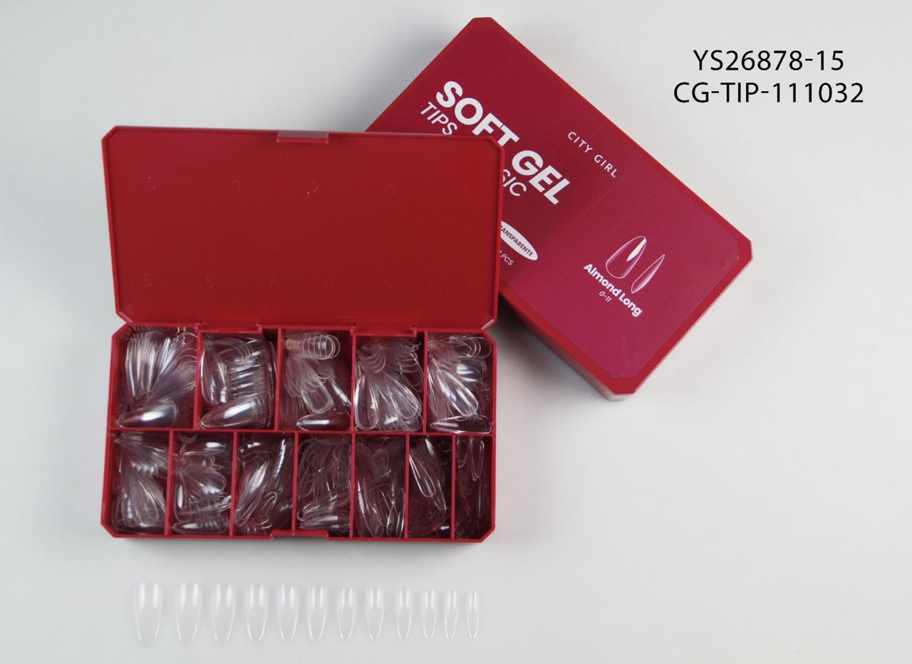 Tips Soft Gel Almond Long 504pcs- City Girl