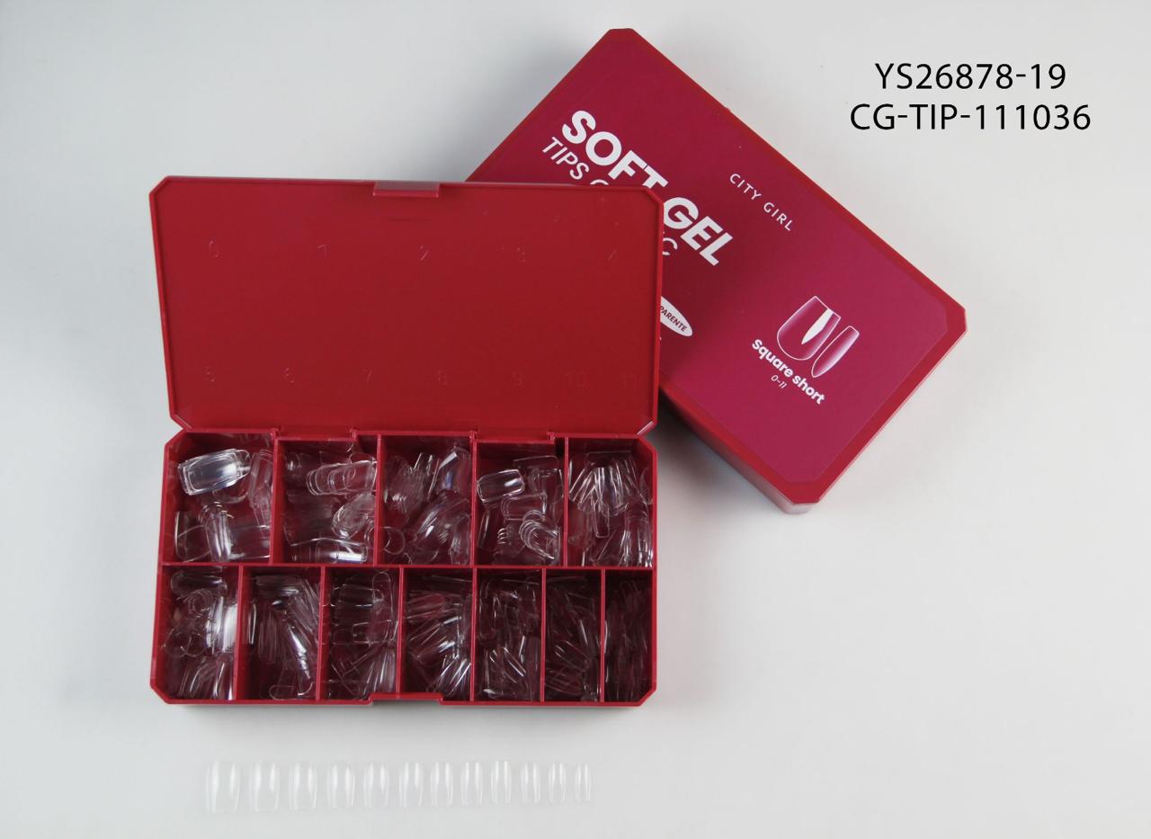 Tips Soft Gel Square Short 504pcs- City Girl