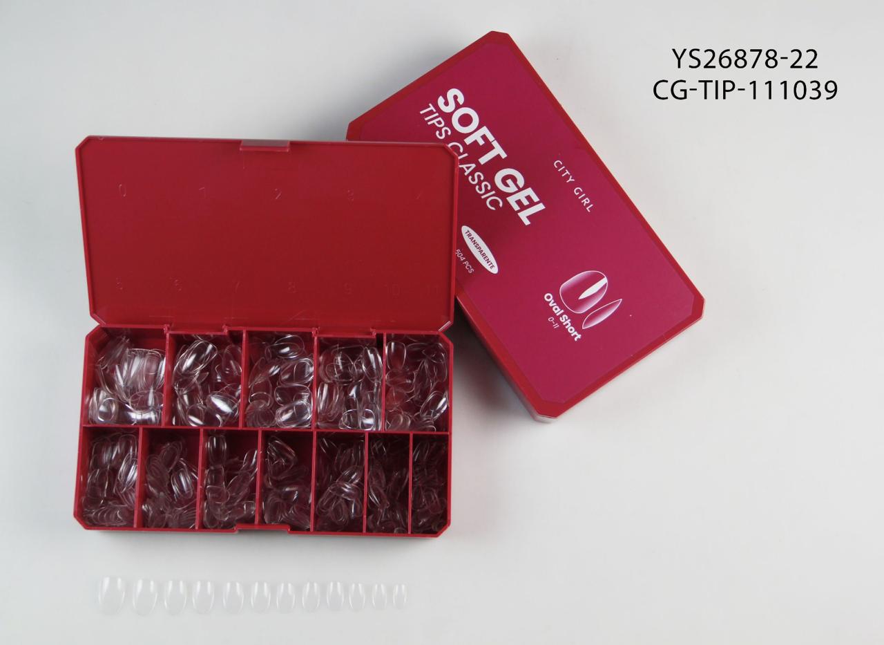 Tips Soft Gel Oval Short 504pcs- City Girl