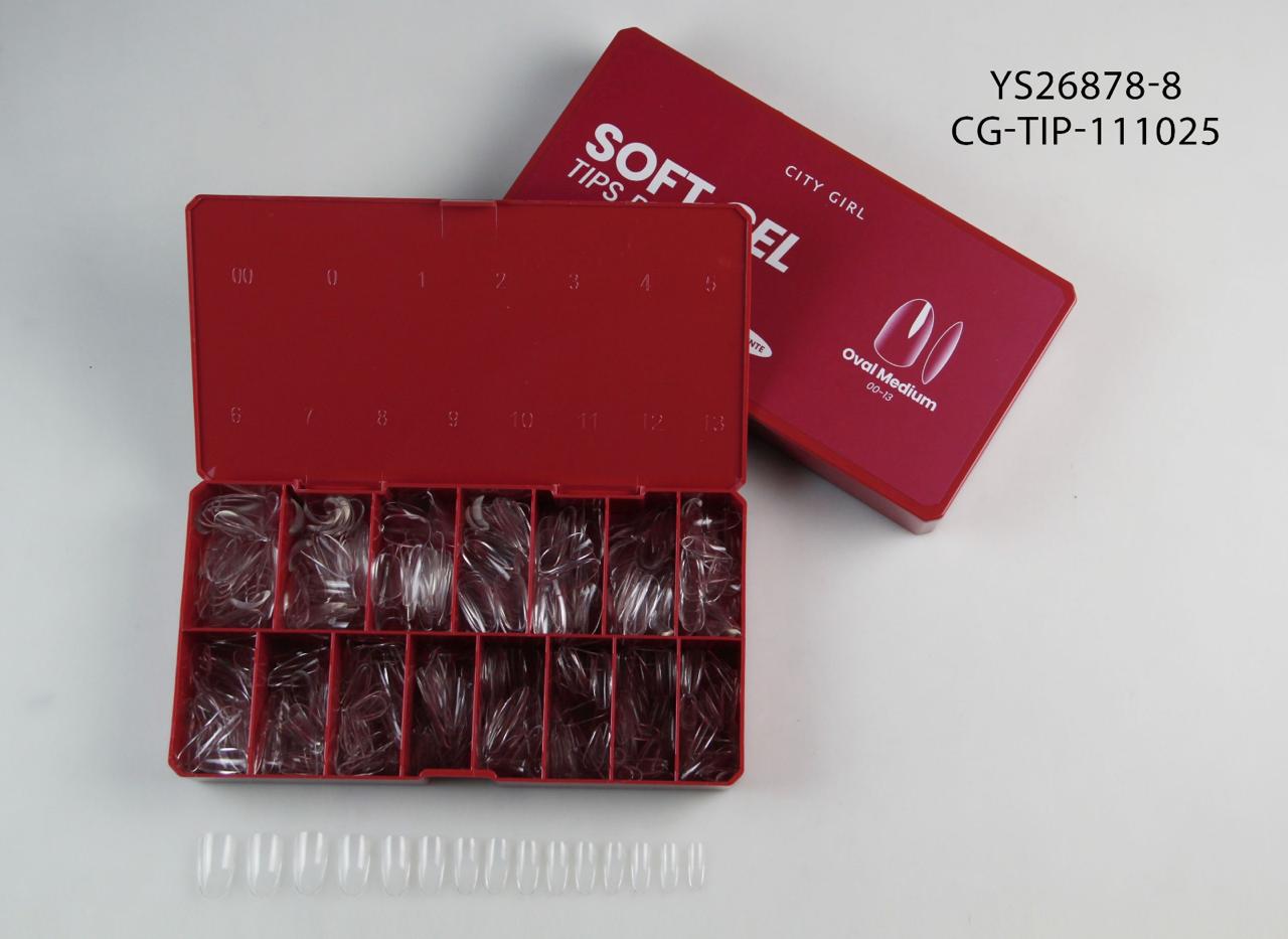Tips Soft Gel Oval Medium 510pcs- City Girl
