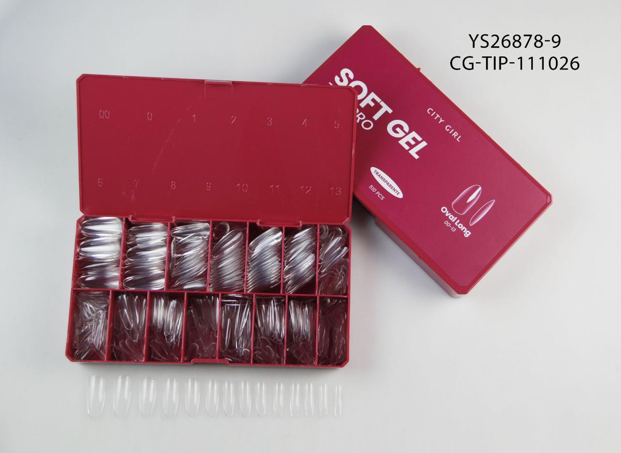 Tips Soft Gel Oval Long 510pcs- City Girl