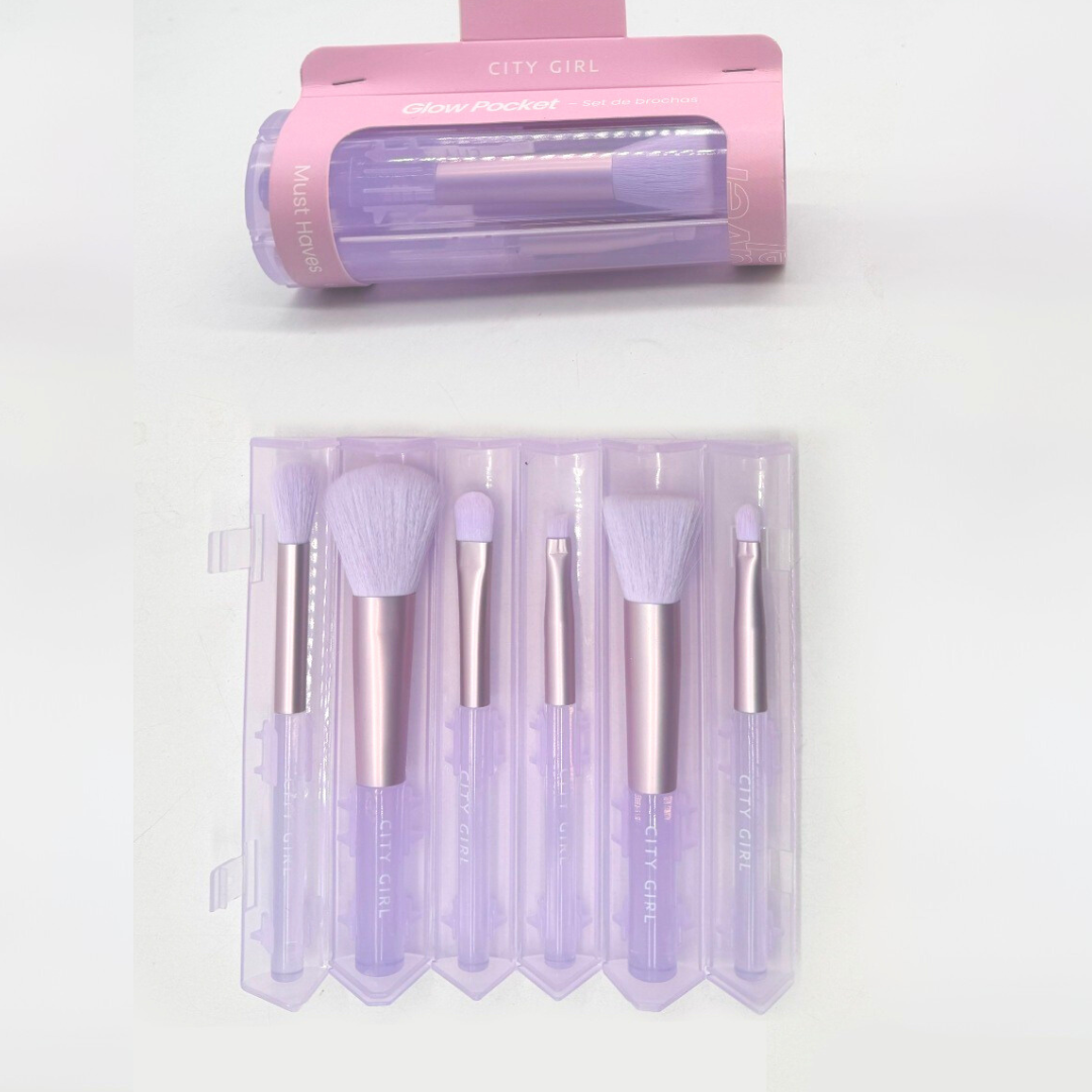 SET DE BROCHAS PARA VIAJE 6pcs - CITY GIRL