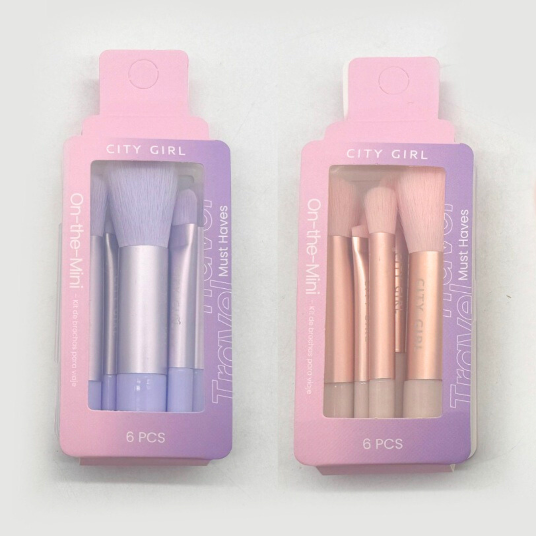 SET MINI DE BROCHAS PARA VIAJE 6pcs - CITY GIRL