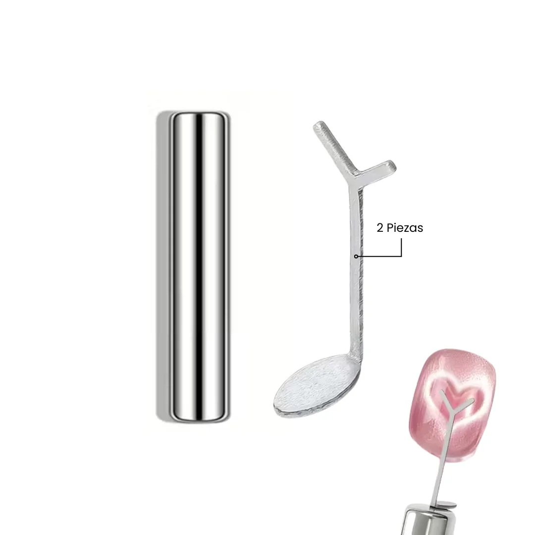 IMÁN ( Y ) PARA CORAZON EN OJO DE GATO - CHERIMOYA