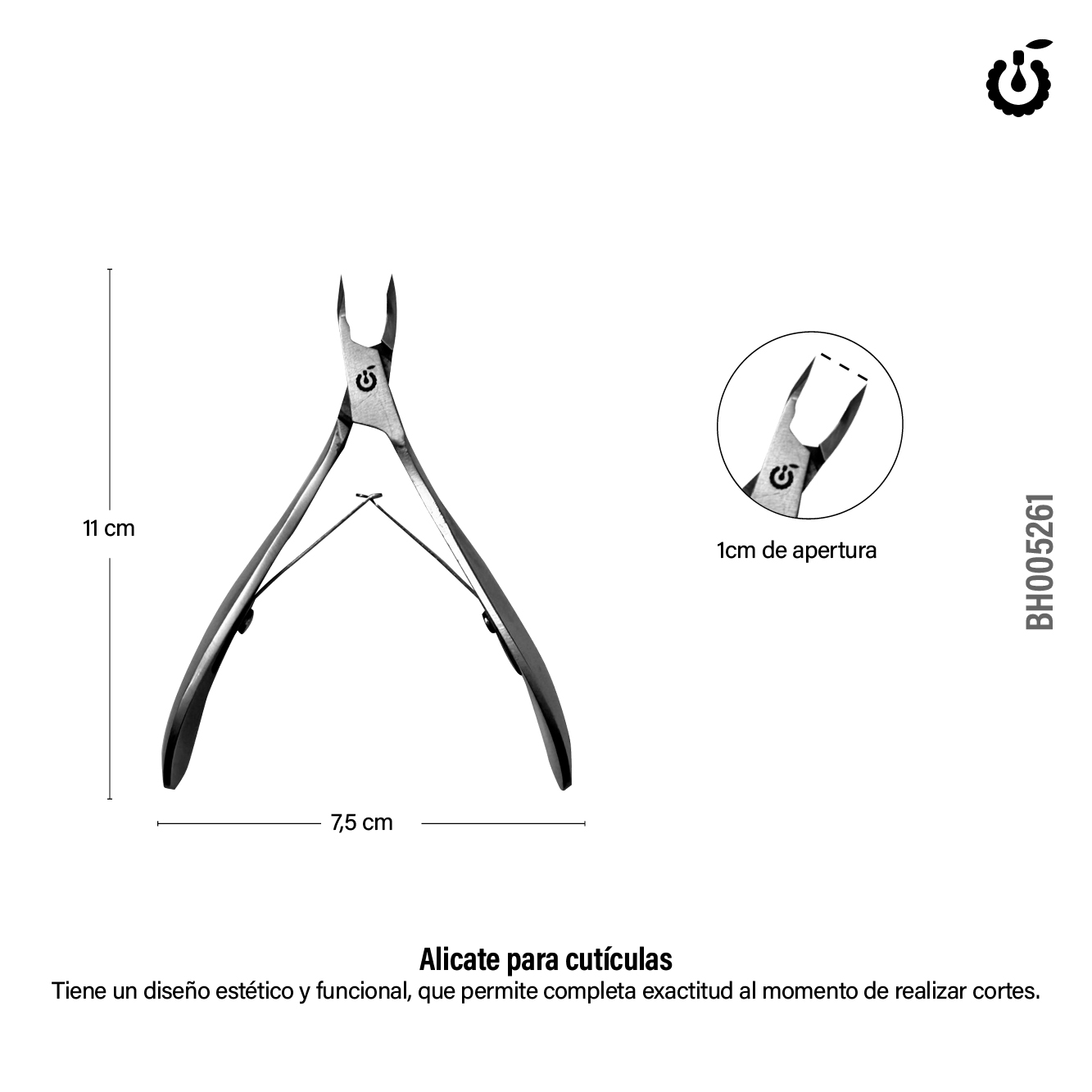 CORTA CUTÍCULAS 4mm - CHERIMOYA