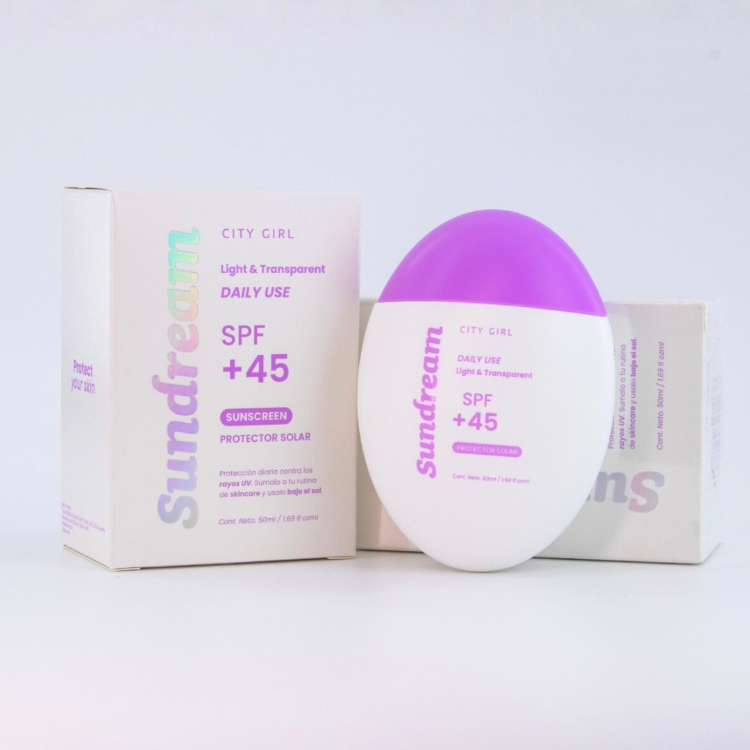 PROTECTOR SOLAR +45 LIGHT & TRANSPARENT 50ml - CITY GIRL