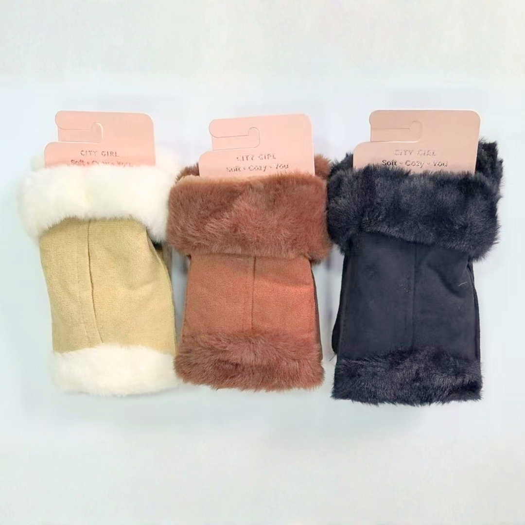 GUANTES MITONES PELUCHE - CITY GIRL