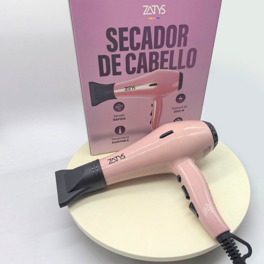 SECADOR DE CABELLO ROSA 2000 WATS - ZATYS