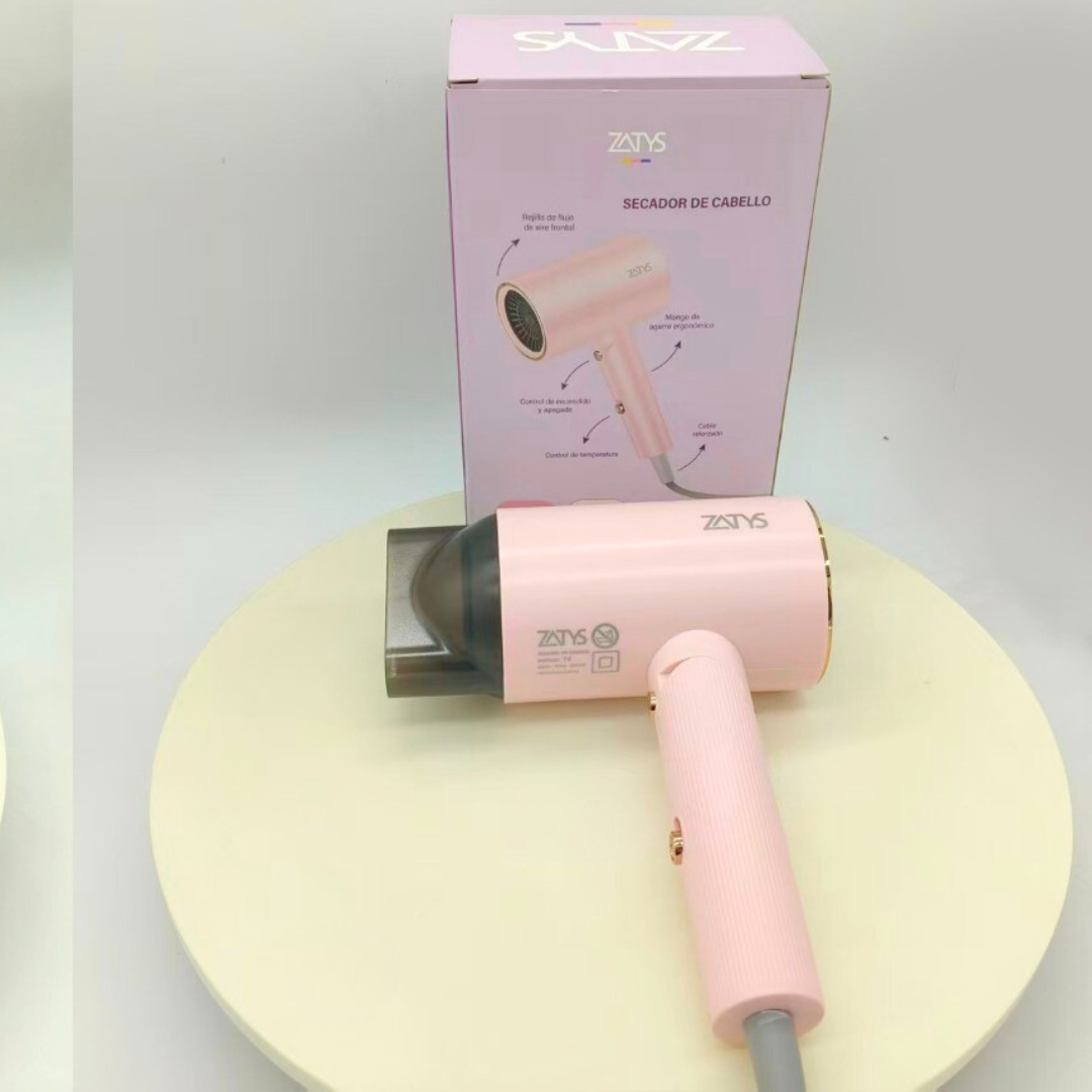 SECADOR DE CABELLO ROSA O LILA 1700 WATS - ZATYS