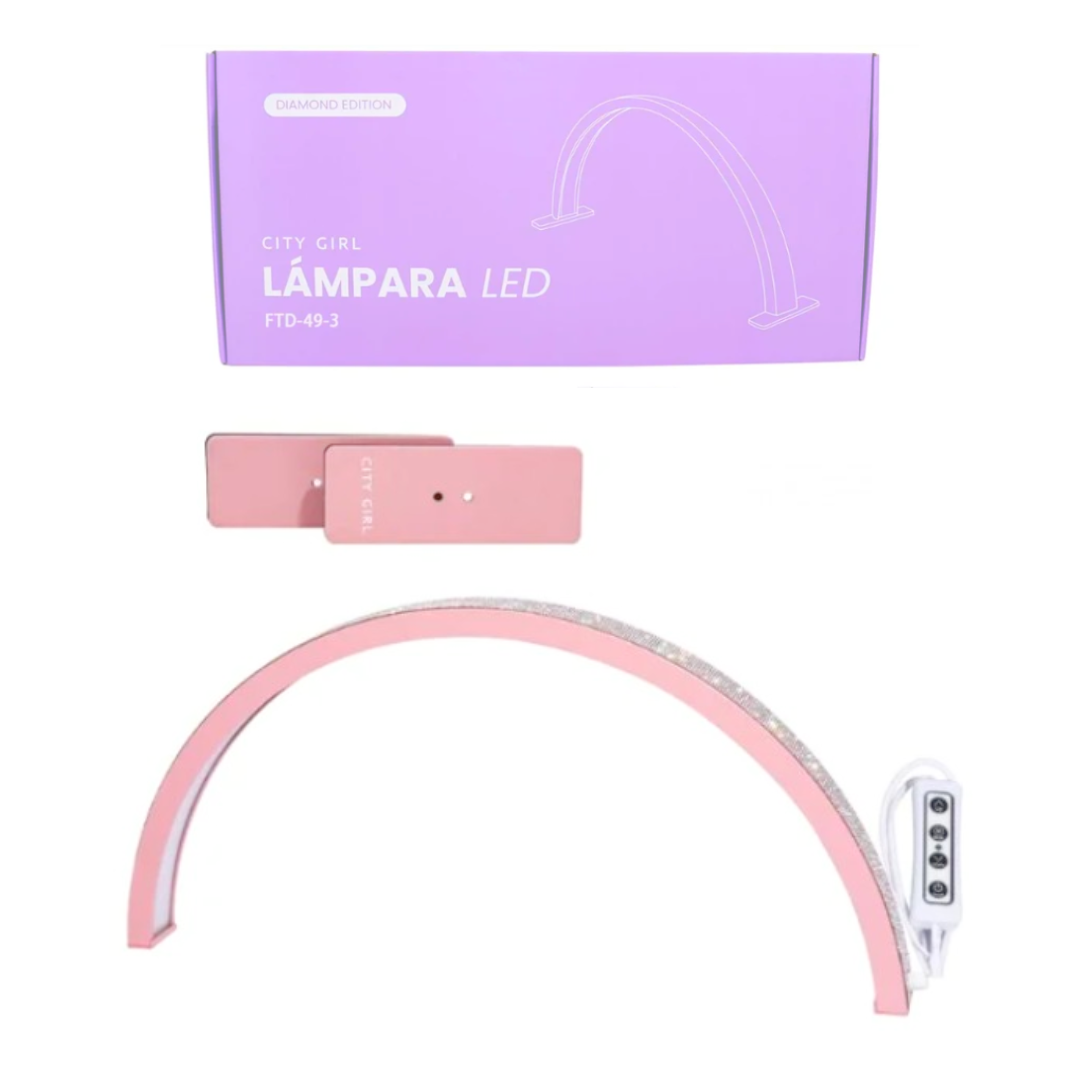 LAMPARA DE MESA MEDIA LUNA CON STRASS – CITY GIRL