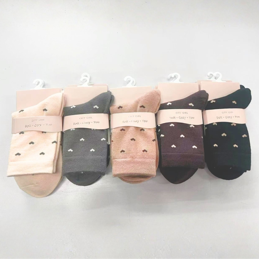 MEDIAS CON CORAZONES – PACK 10 PARES – CITY GIRL