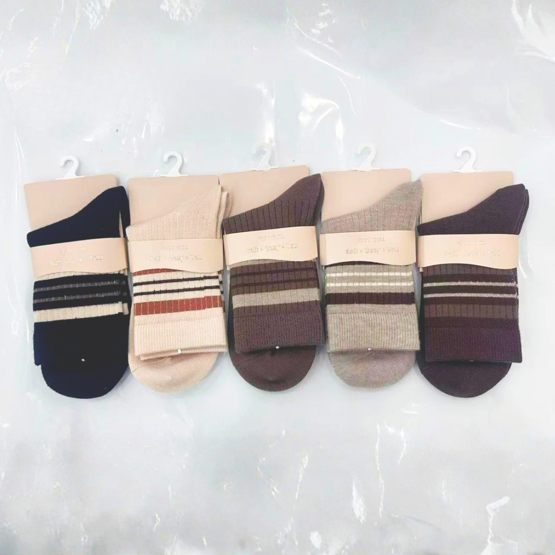 MEDIAS CON RAYAS – PACK 10 PARES – CITY GIRL