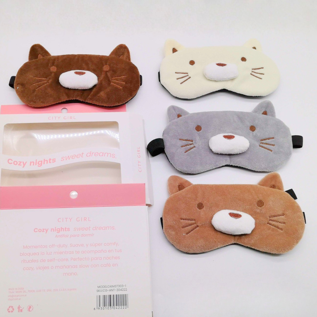 ANTIFAZ DE GATITO PELUCHE PARA DORMIR – CITY GIRL