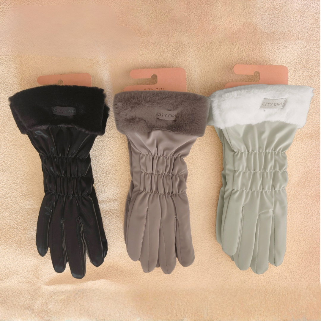 GUANTES IMPERMEABLES CON PELUCHE – CITY GIRL