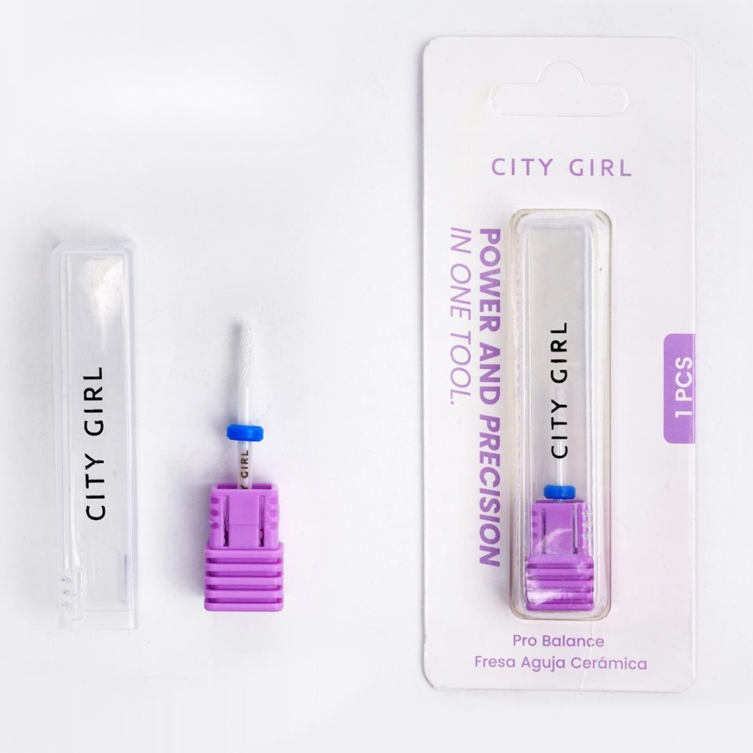 FRESA AGUJA/MICRÓFONO DE CERÁMICA CINTA AZUL - CITY GIRL