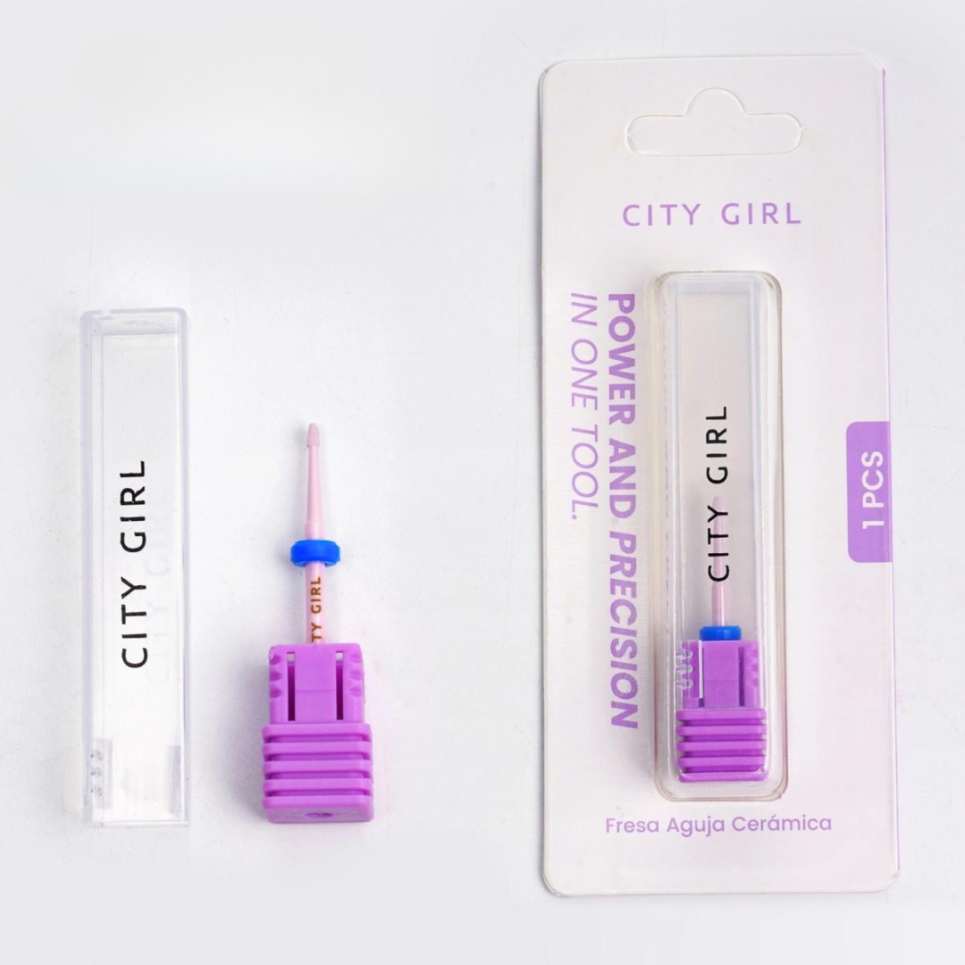 FRESA ROSA AGUJA DE CERÁMICA CINTA AZUL - CITY GIRL