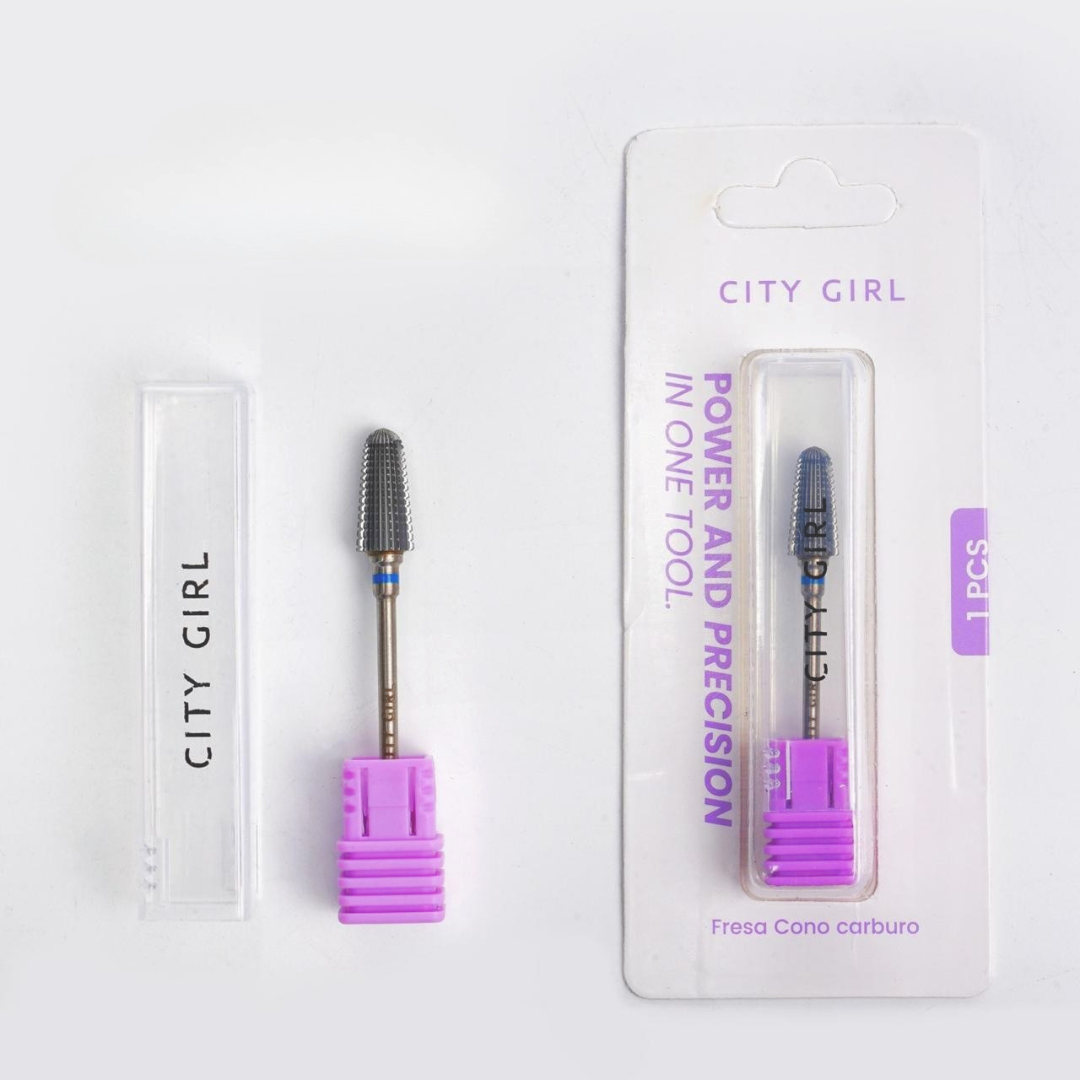 FRESA CONO DE CARBURO CINTA AZUL- CITY GIRL