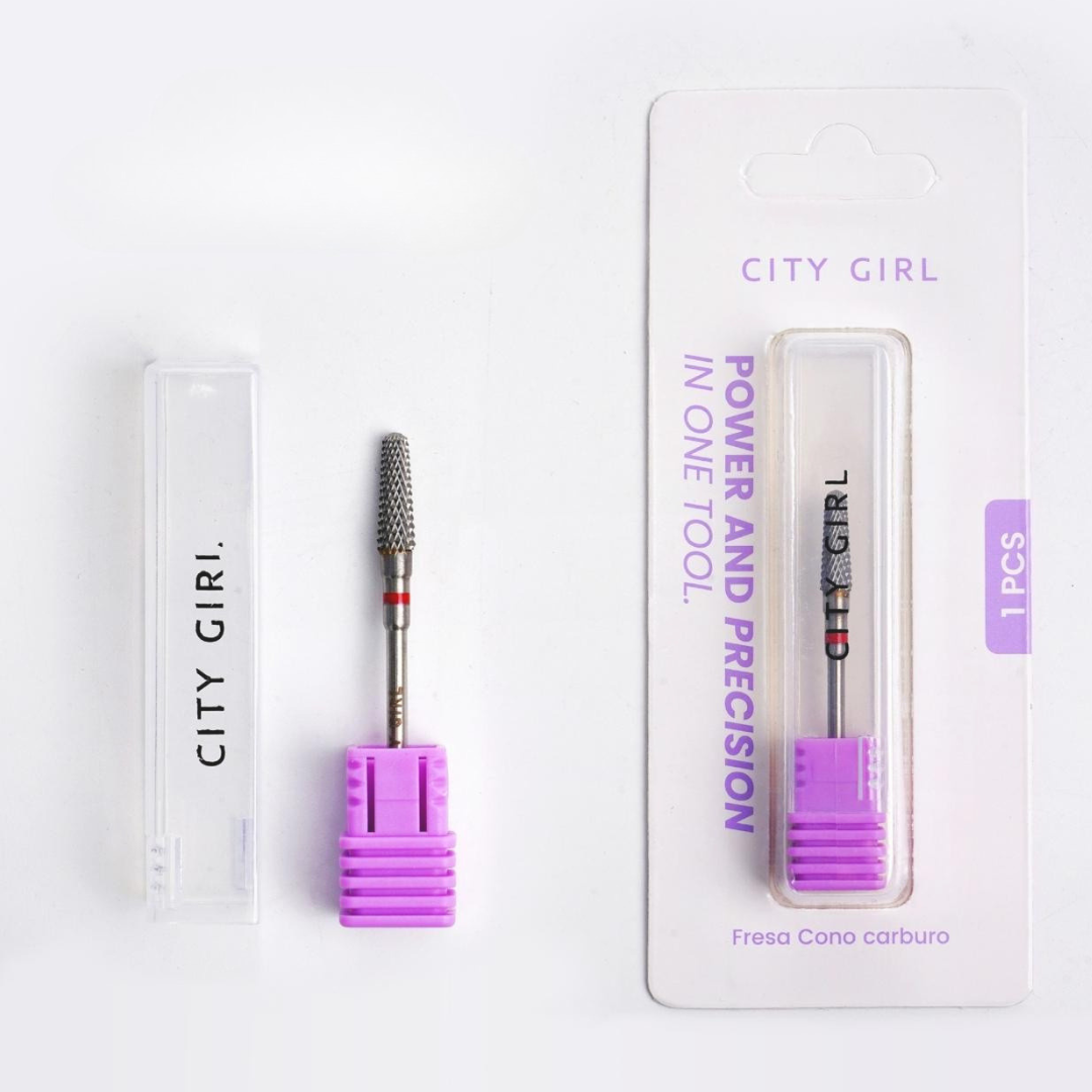 FRESA CONO DE CARBURO CINTA ROJA - CITY GIRL