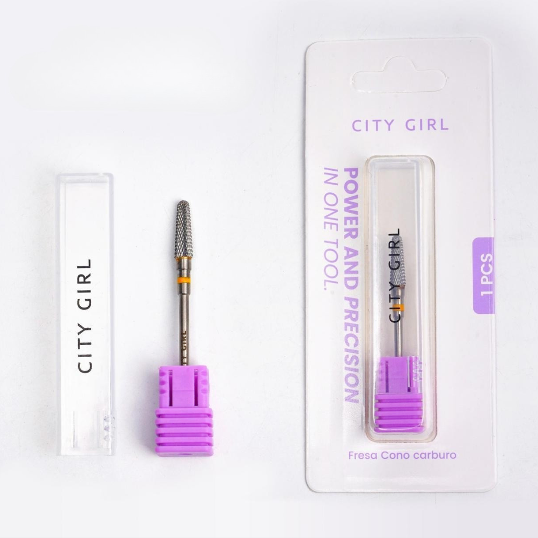 FRESA CONO DE CARBURO CINTA AMARILLA - CITY GIRL