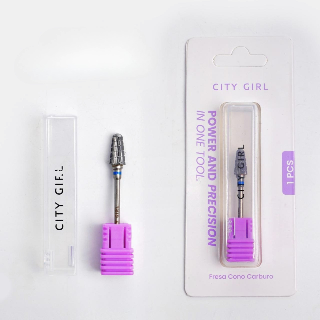 FRESA CONO DE CARBURO CINTA AZUL- CITY GIRL