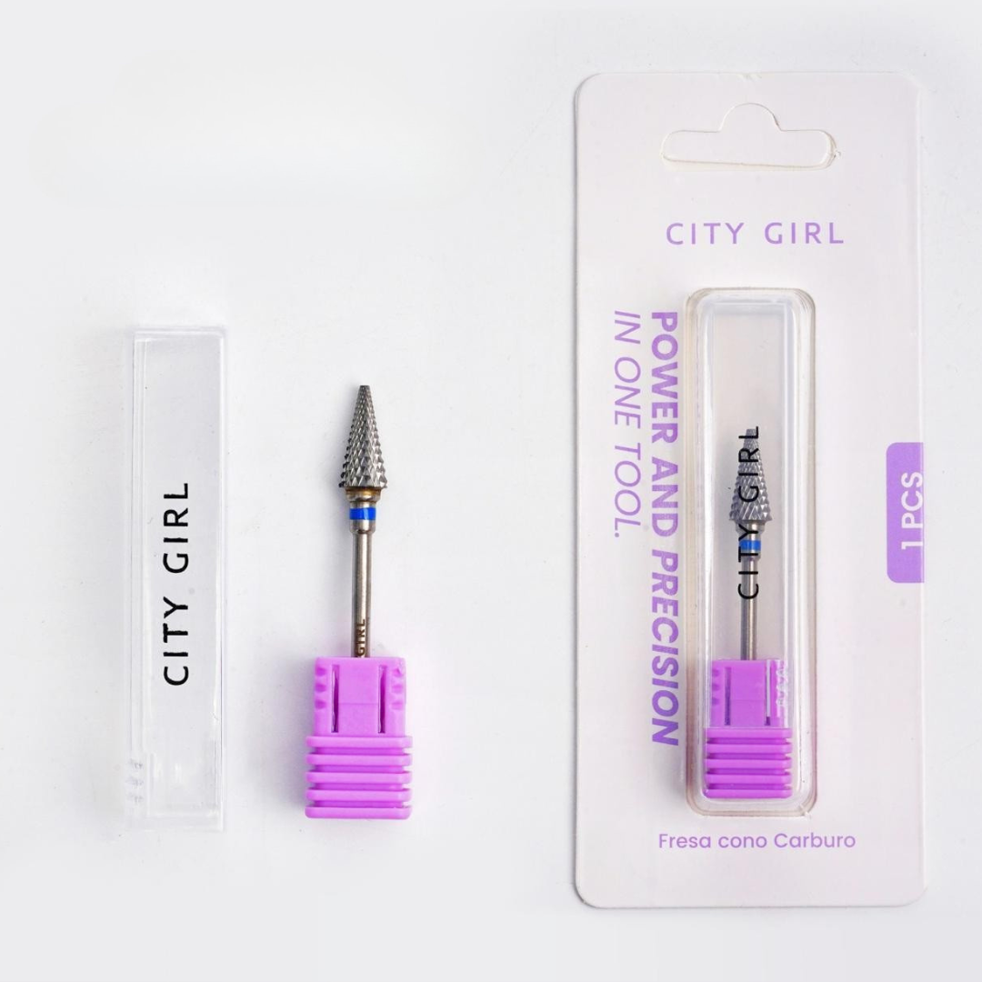 FRESA CONO DE CARBURO CINTA AZUL - CITY GIRL