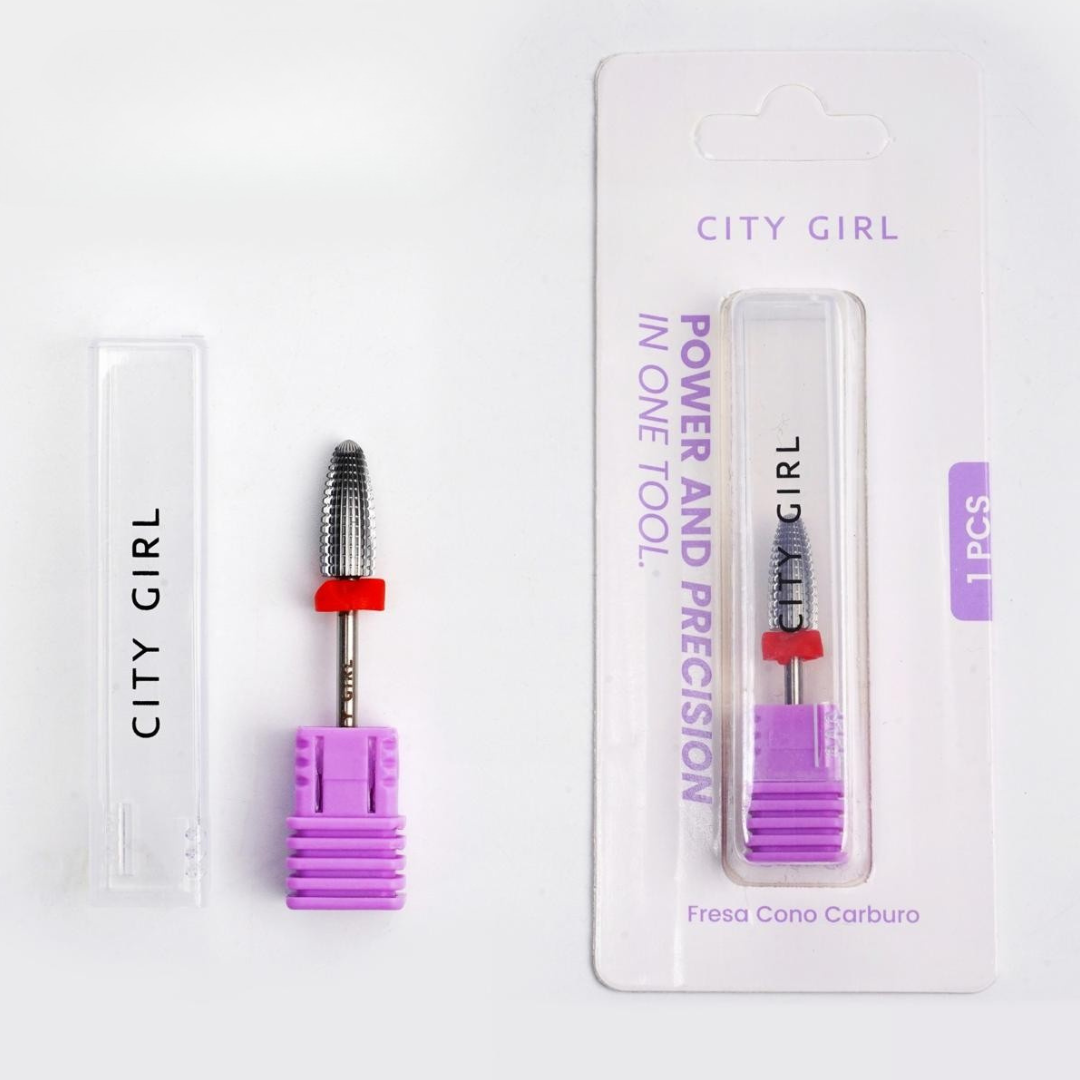 FRESA CONO DE CARBURO CINTA ROJA - CITY GIRL