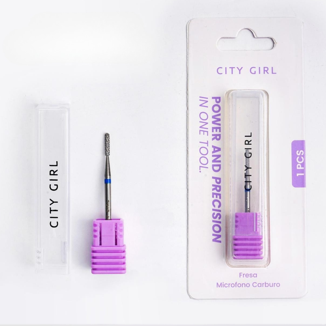 FRESA MICRÓFONO DE CARBURO CINTA AZUL - CITY GIRL