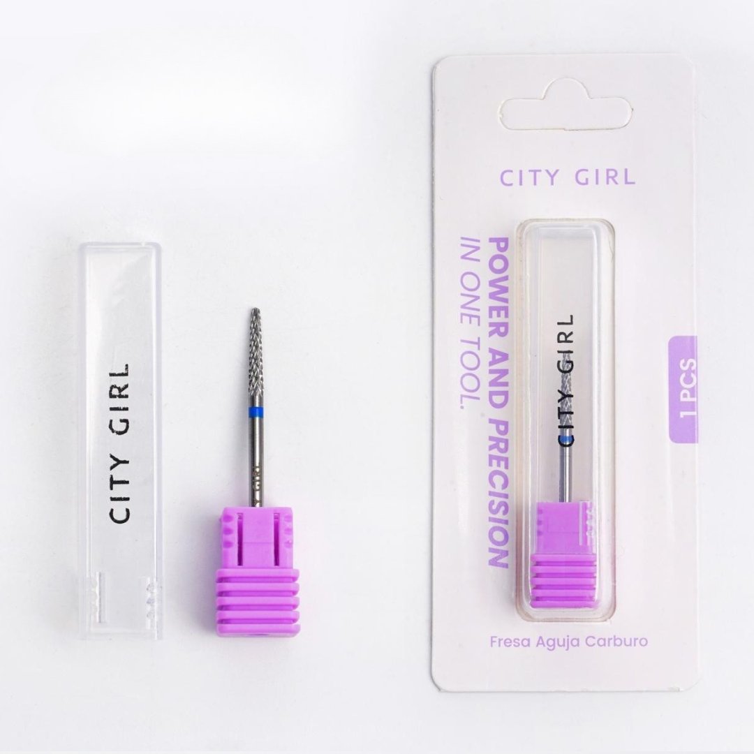 FRESA AGUJA DE CARBURO CINTA AZUL - CITY GIRL
