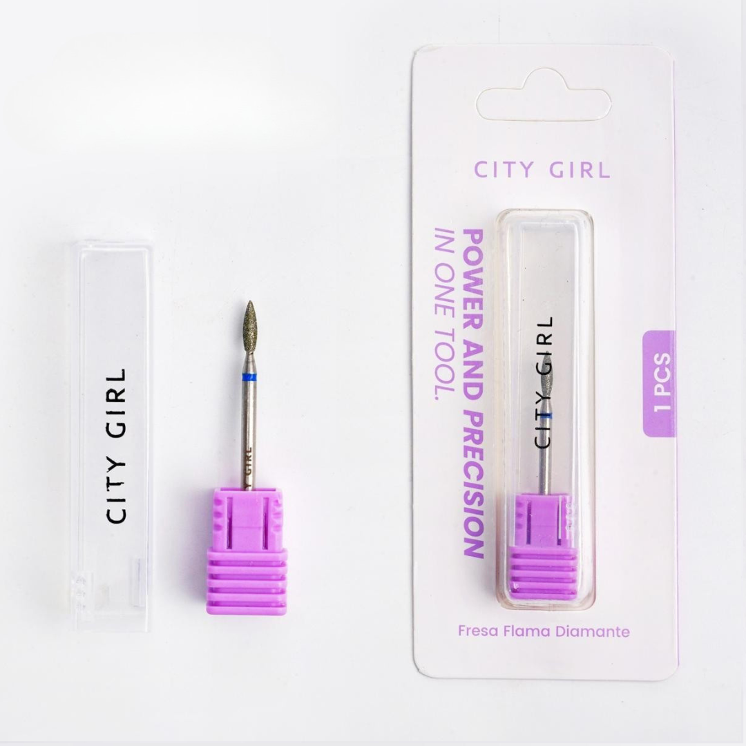 FRESA FLAMA DIAMANTADA CINTA AZUL - CITY GIRL