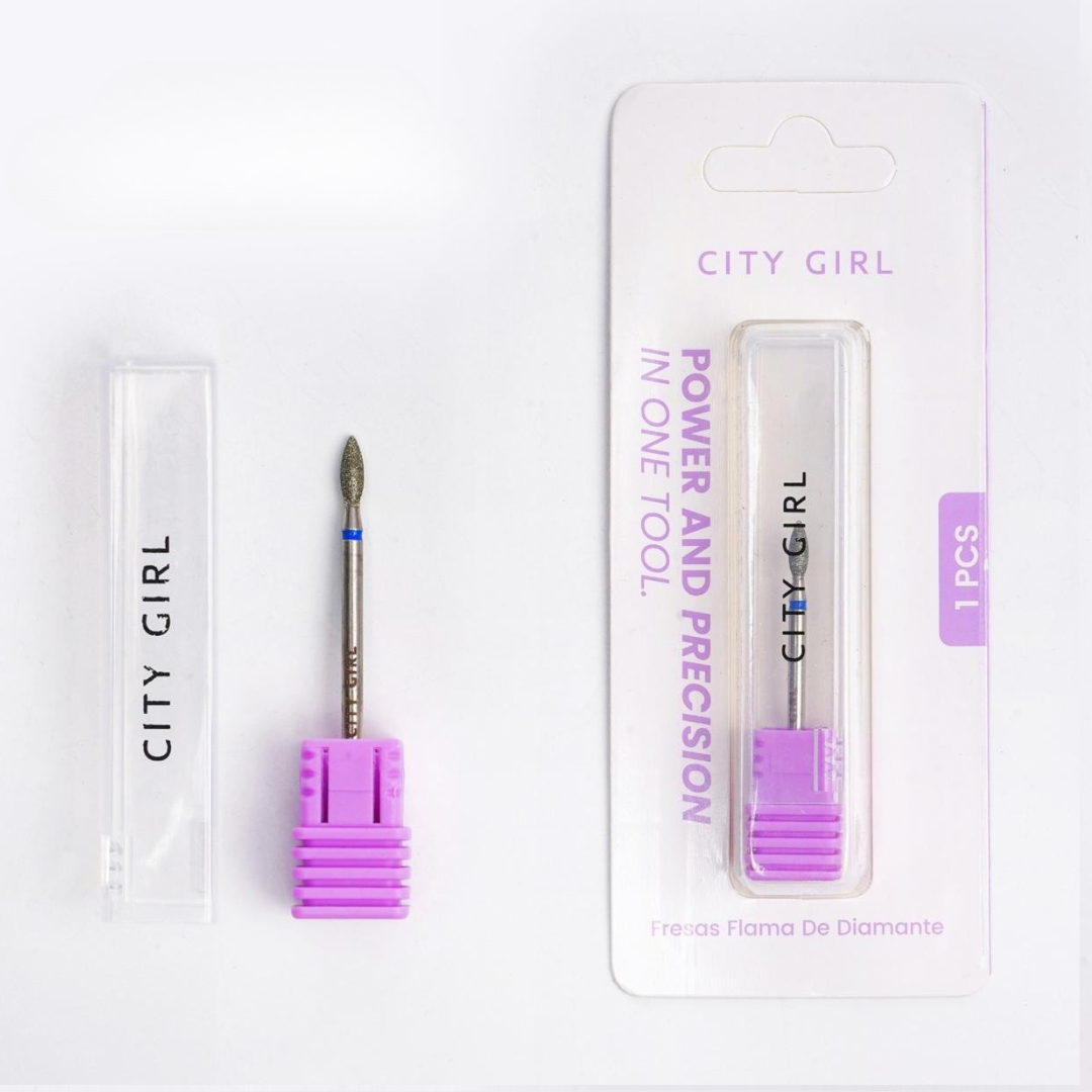 FRESA FLAMA DIAMANTADA CINTA AZUL - CITY GIRL