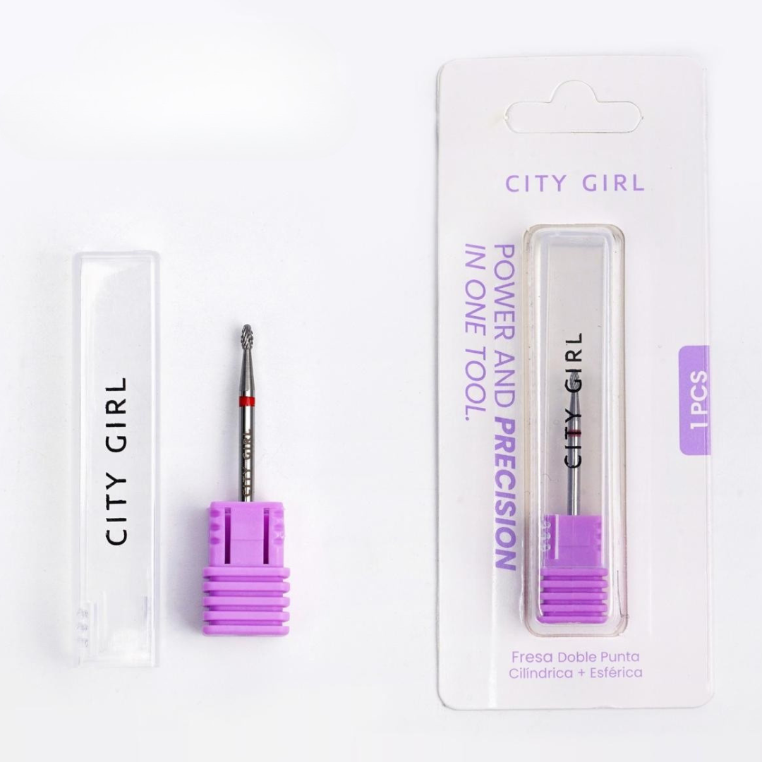 FRESA DOBLE PUNTA CILÍNDRICA + ESFÉRICA DE CARBURO - CITY GIRL