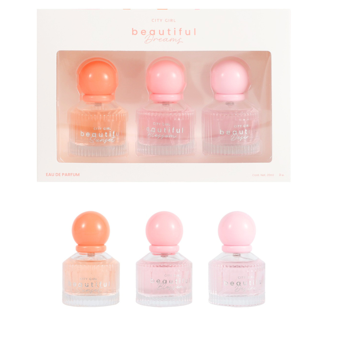 KIT 'BEAUTYFUL DREAMS' DE 3 PERFUMES DE 20ML – CITY GIRL