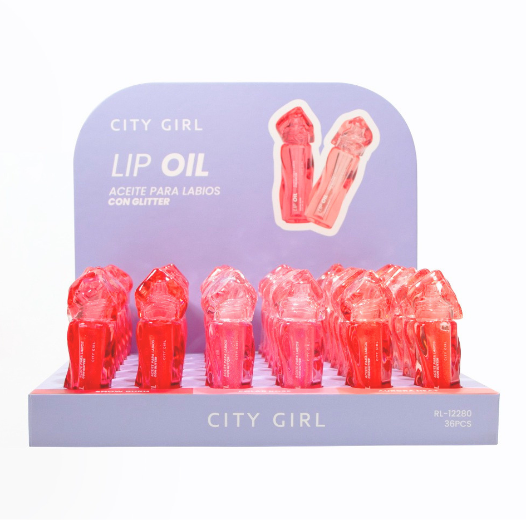 LIP OIL ACEITE PARA LABIOS CON GLITTER - CITY GIRL