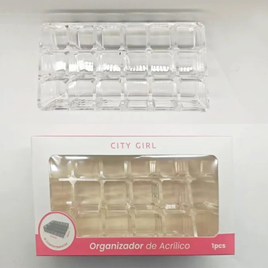 ORGANIZADOR ACRILICO DE MAQUILLAJE - CITY GIRL