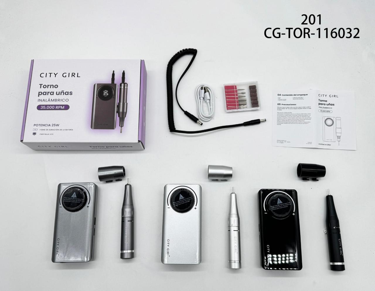 Torno Inalambrico Para Unas 25w- City Girl