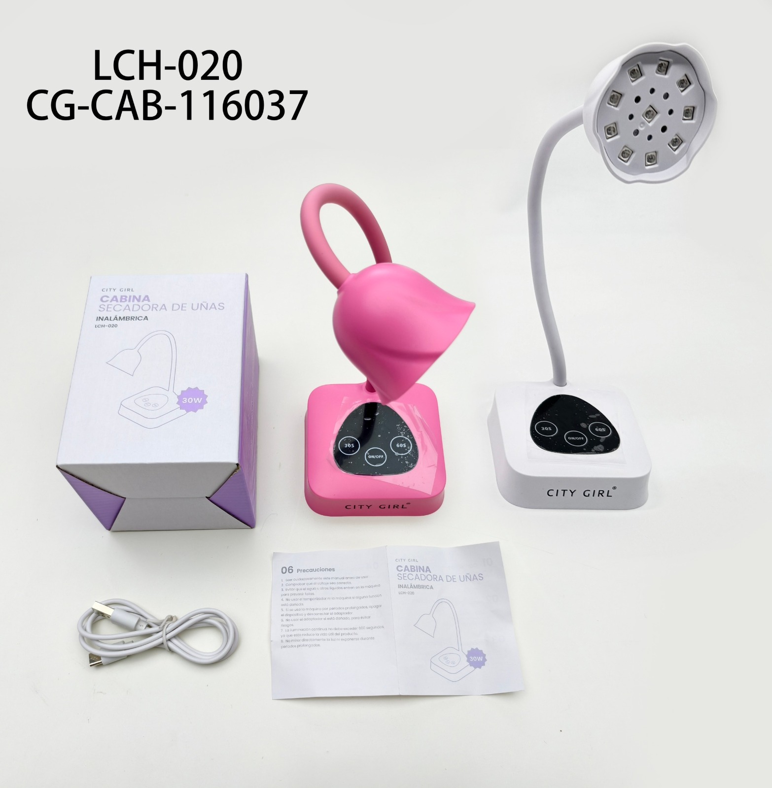 Lampara Flor 30W Para Precurado De Soft Gel- City Girl