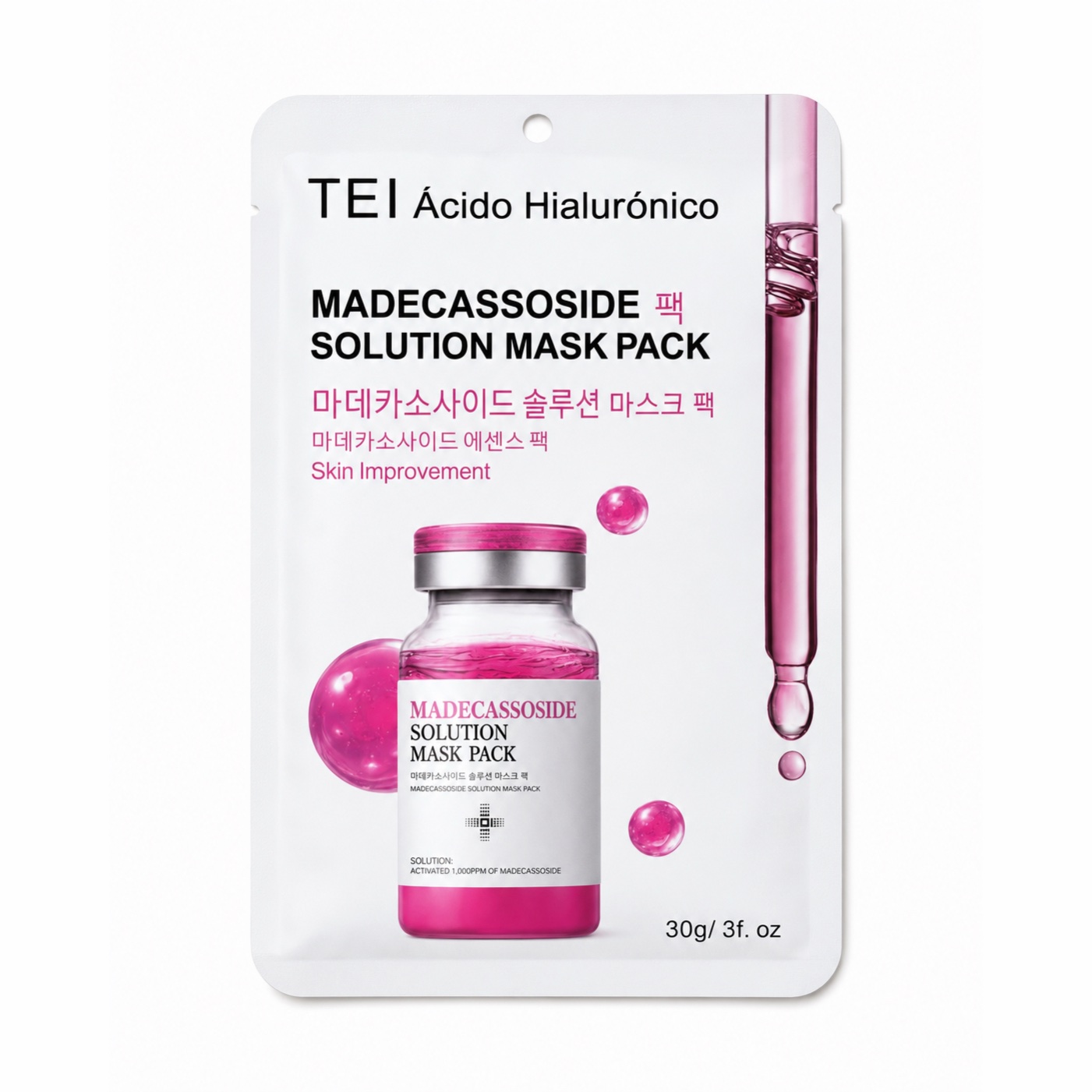 MASCARILLA FACIAL MADECASSOSIDE SOLUTION CON ACIDO  HIALURONICO TEI