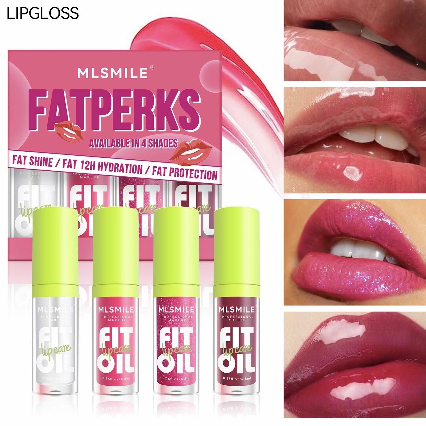 CAJA CON 4 VOLUMINIZADORES DE LABIOS