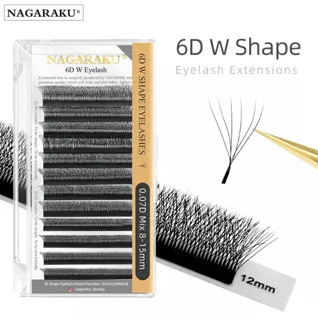 EXTENSIONES DE PESTAÑA TECNOLOGICA 6D  NAGARAKU 0.07D MIX 8-15MM