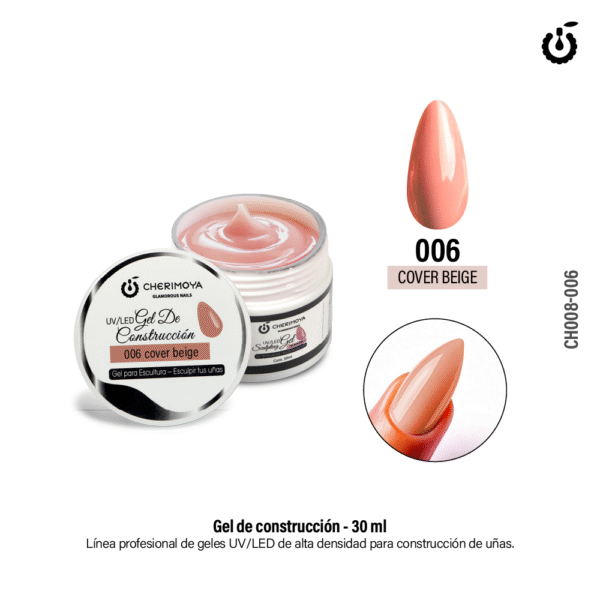 GEL DE CONSTRUCCIÓN CHERIMOYA 30ML - TONO #006 COVER BEIGE
