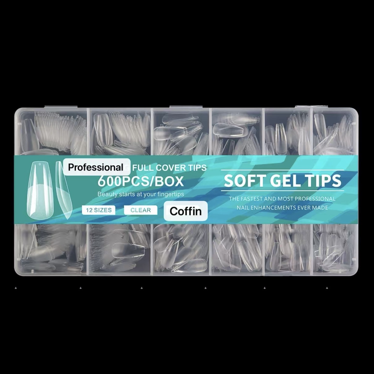 Tips Soft Gel Coffin 600pcs