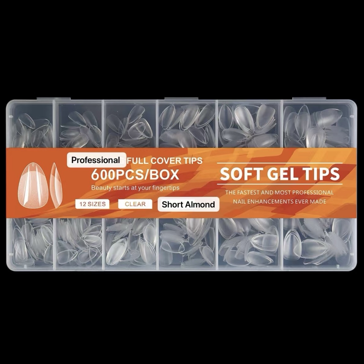 Tips Soft Gel Short Almond 600pcs