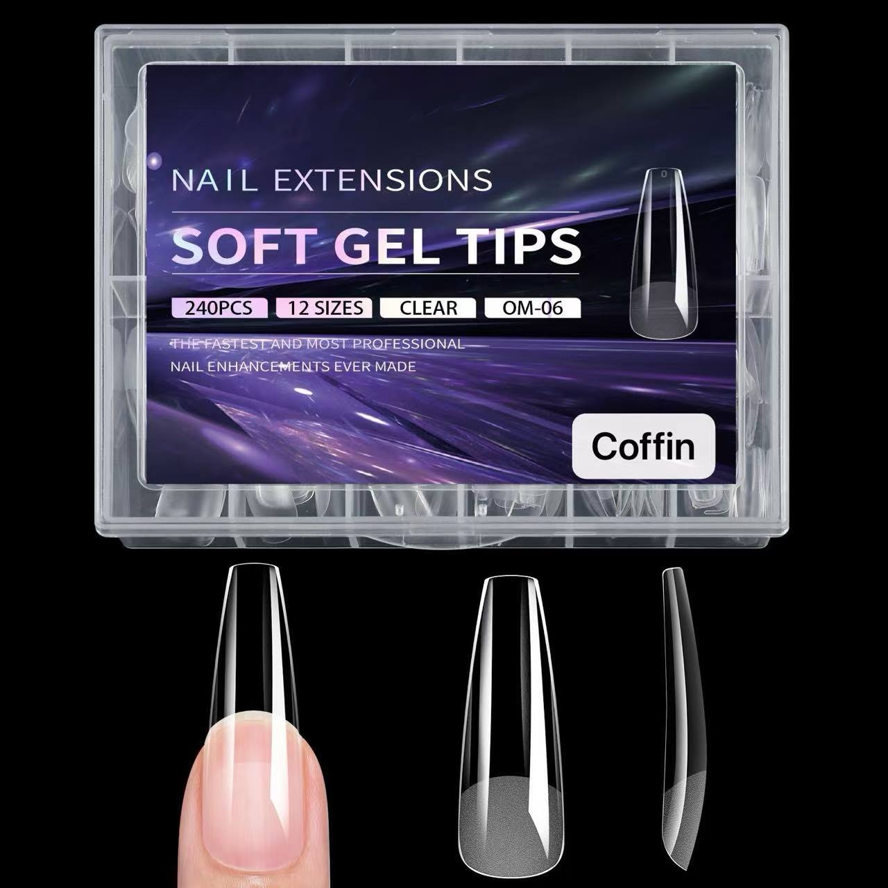 Tips Soft Gel Coffin 240pcs