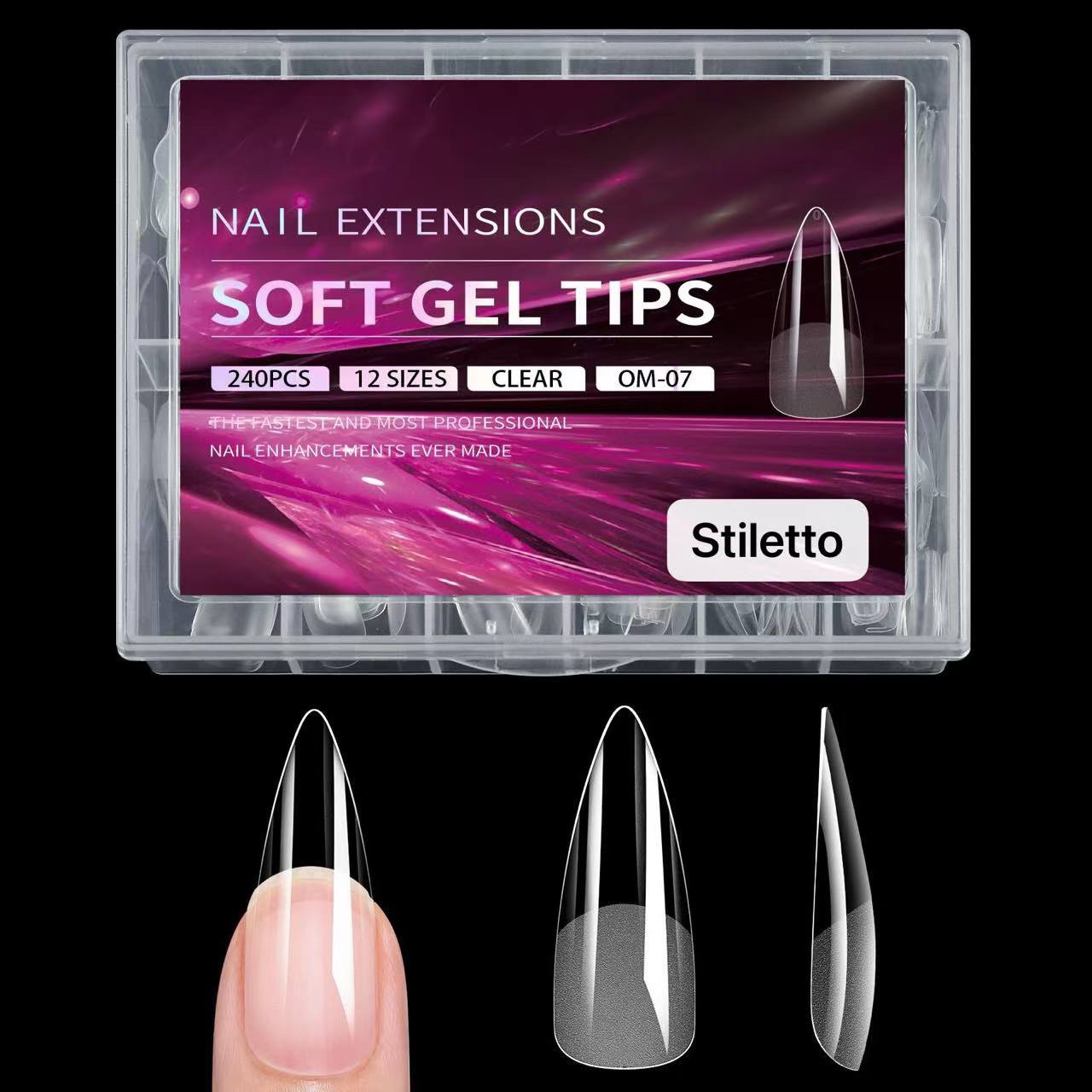 Tips Soft Gel Stiletto 240pcs