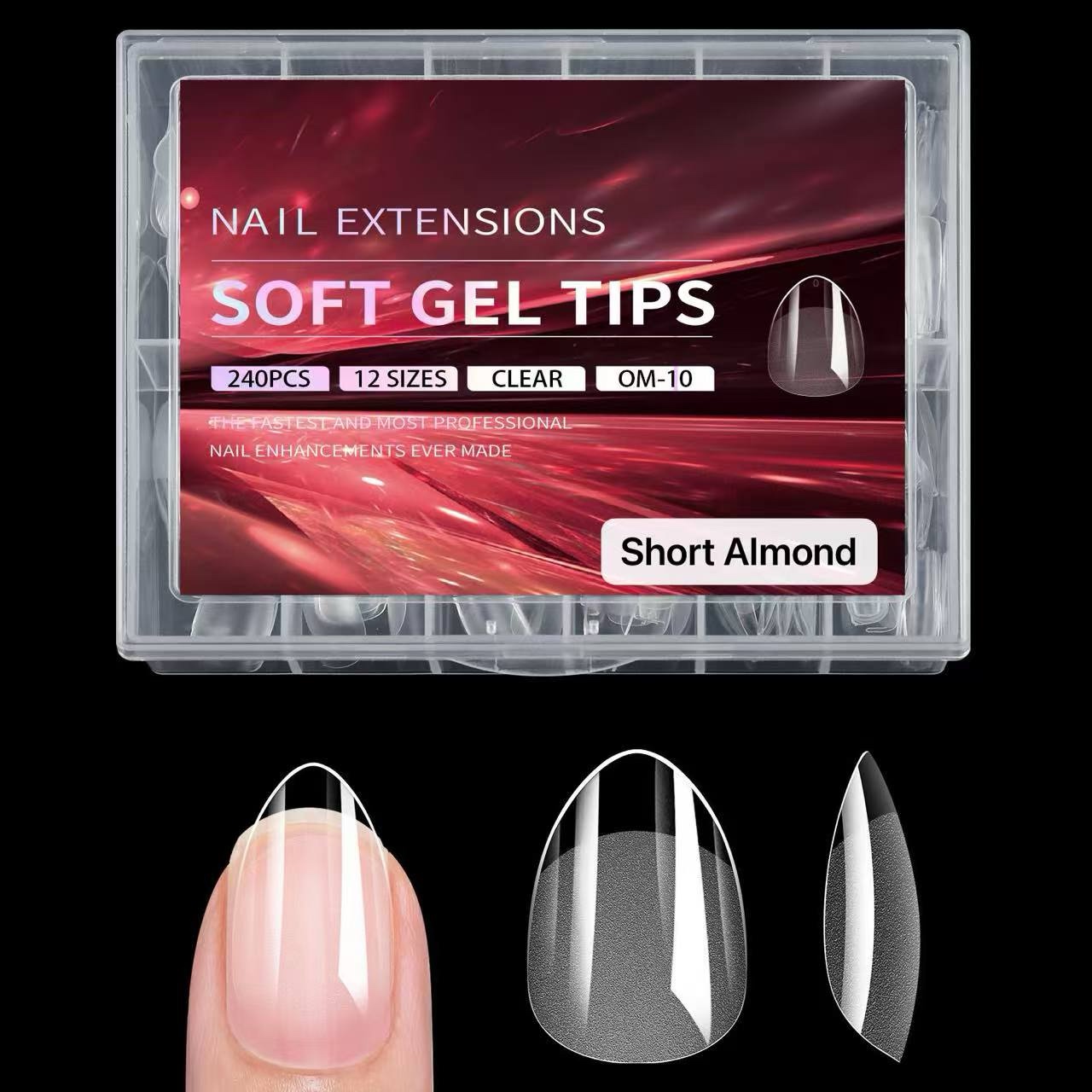 Tips Soft Gel Short Almond 240pcs