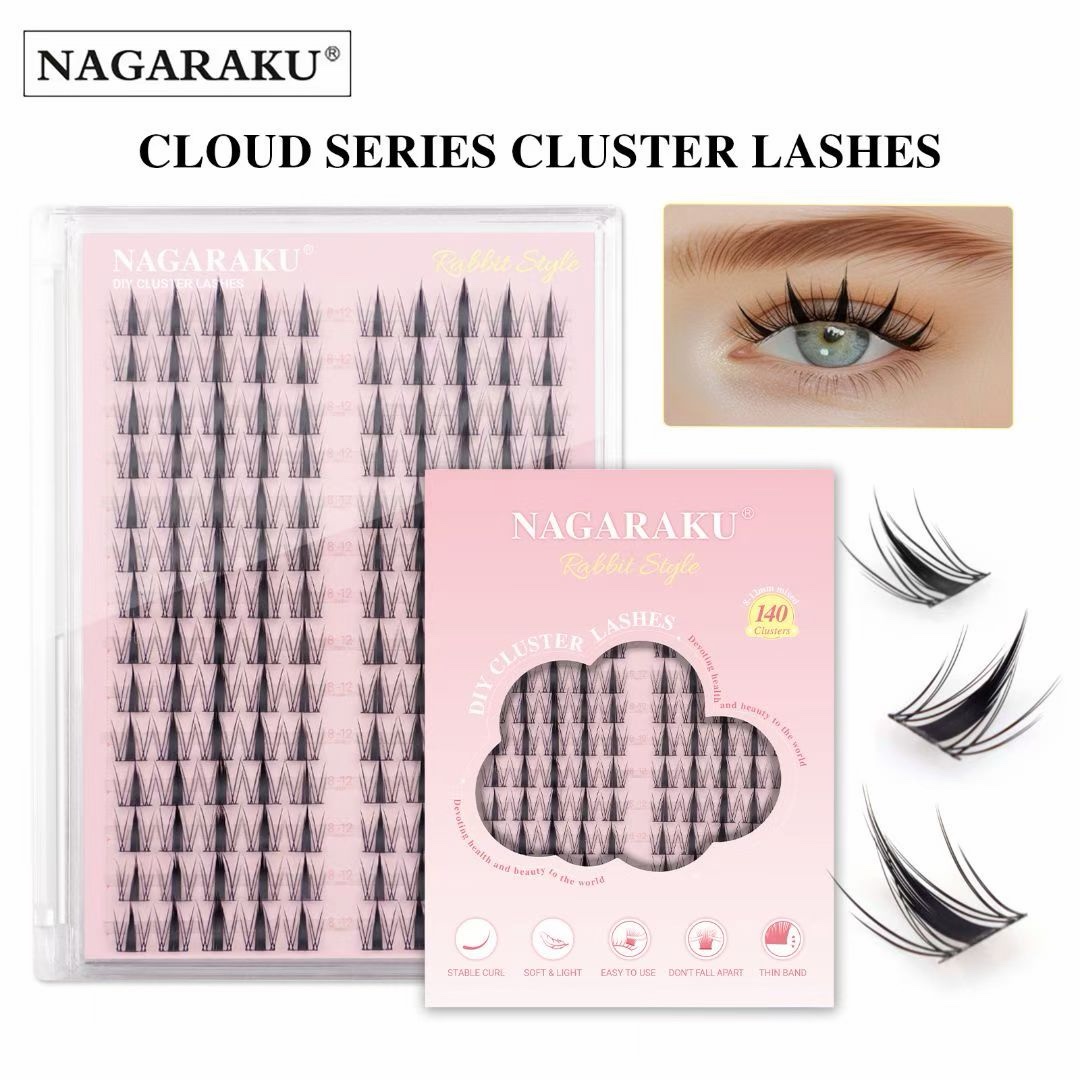 Pestanas Nagaraku Rabbit Cluster Sin Adhesivo